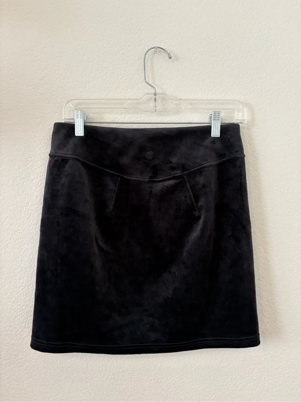 lululemon athletica Black Suede-Look Mini Skirt